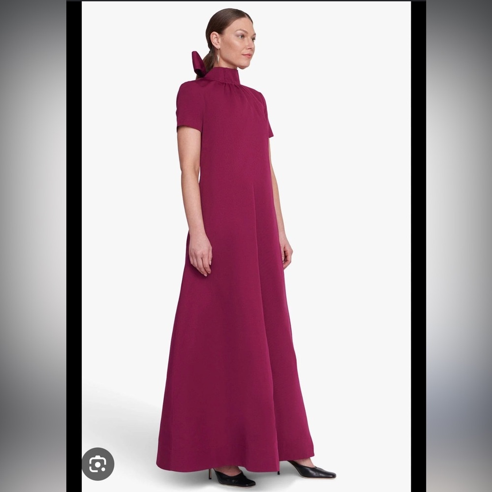 STAUD Pink and Purple A-Line Maxi Dress for Wedding Guests